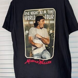 Morgan Wallen One Night At A Time World Tour T-Shirt XL Black Concert Tee